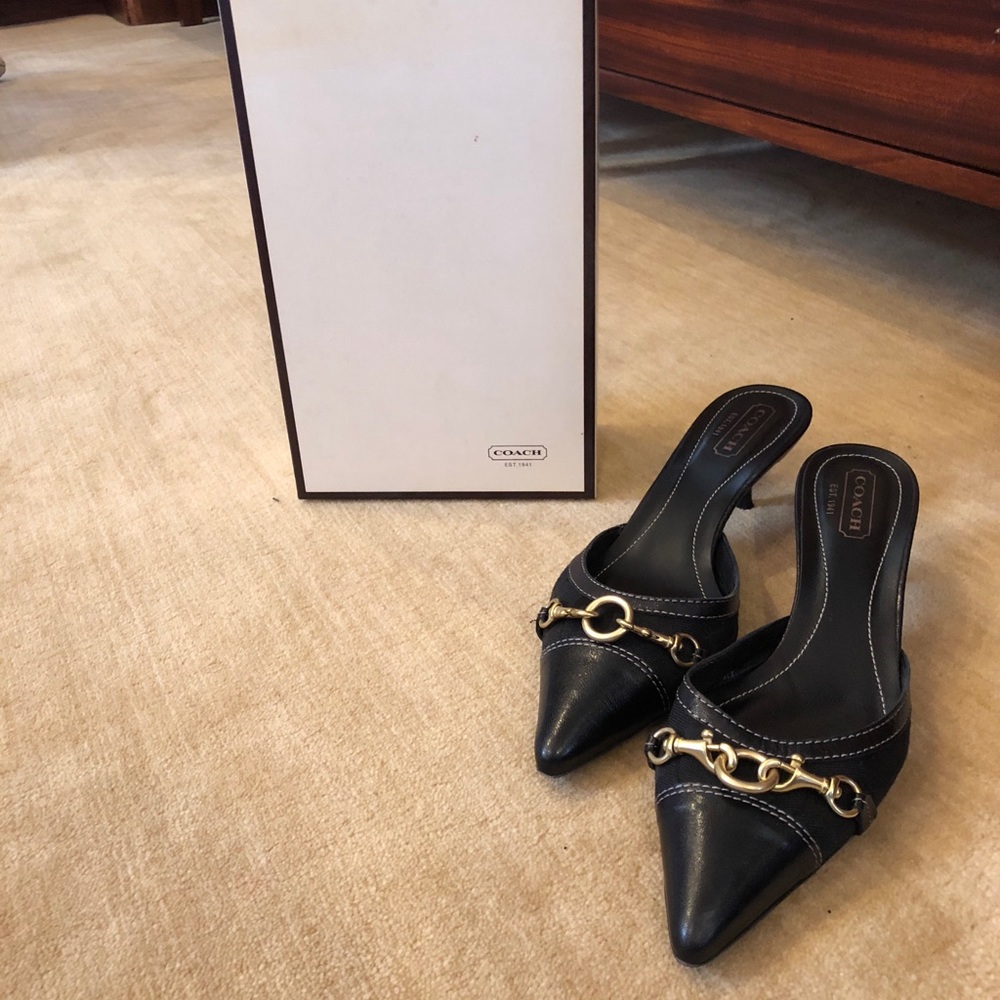 Coach Kitten Heel Mules